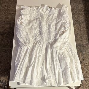 Banana Republic White Embroidered Dress